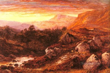 レダーの谷 北ウェールズの風景 ベンジャミン・ウィリアムズ・リーダー・マウンテン Oil Paintings